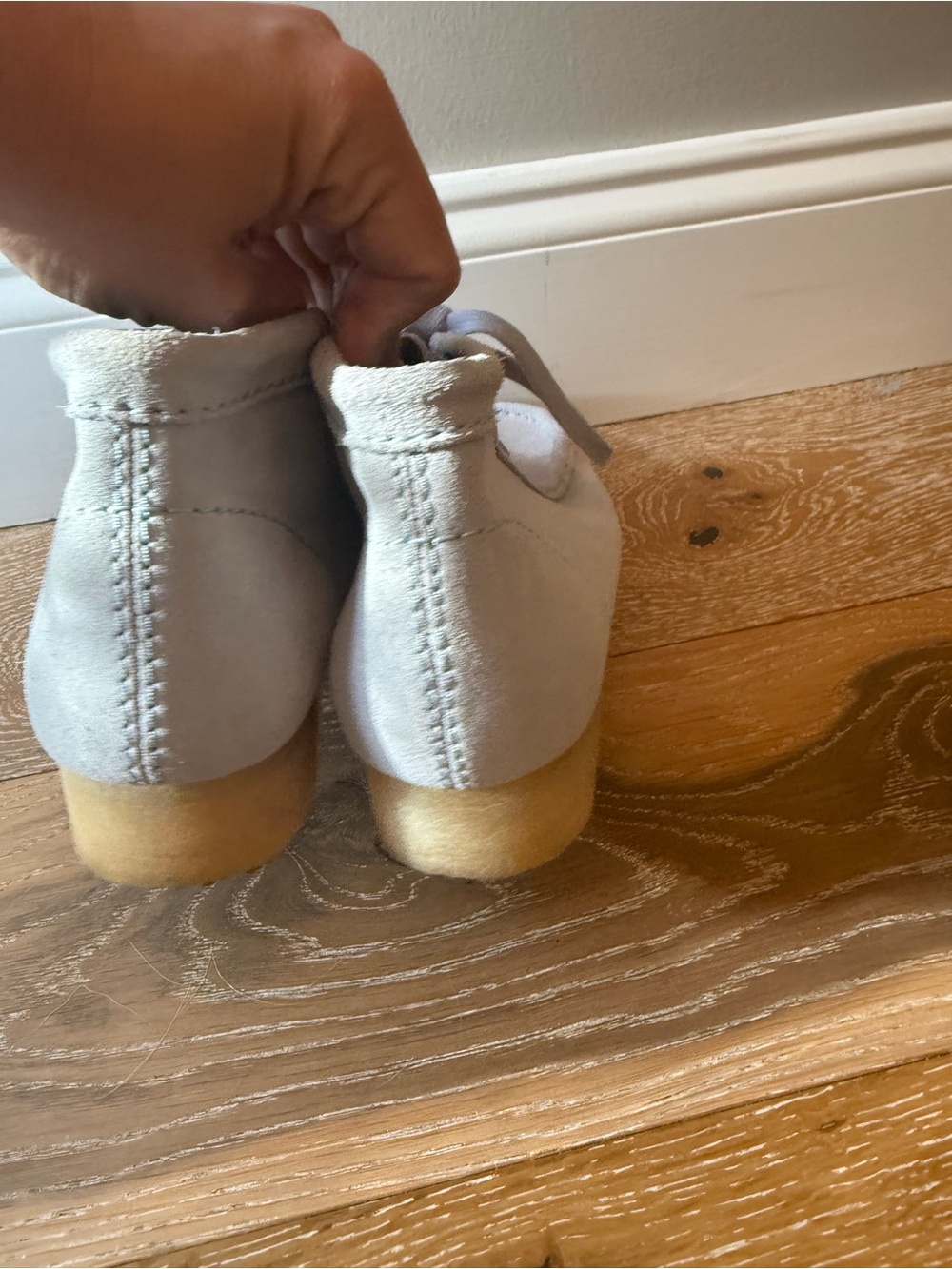 Clarks Wallabee Boots grey suede size 8 - Picture 10 of 16